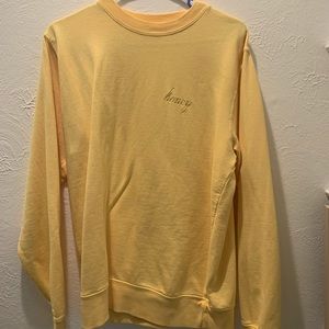 Brandy Melville Honey Yellow Crew Neck